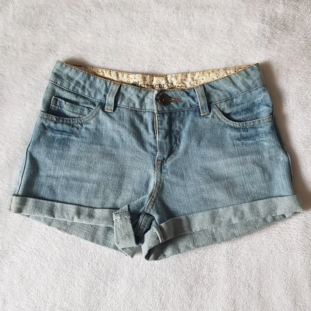 Element blue denim shorts